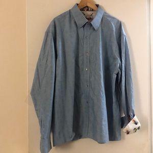 Robert Graham shirt keep smiling embroidered 3XL